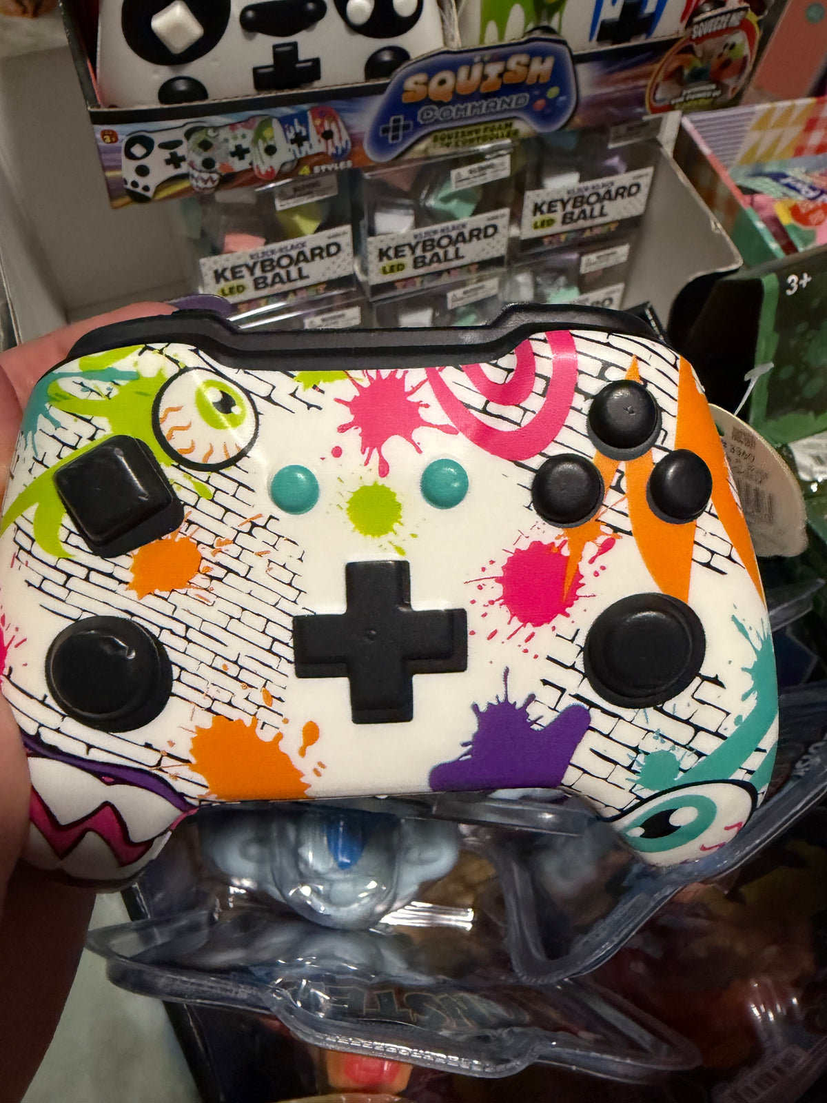 Game controller slow rise squishy